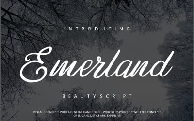 Emerland | Czcionka odręcznego pisma kosmetycznego