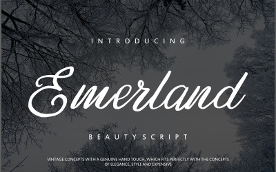 Emerland | Police manuscrite de script de beauté