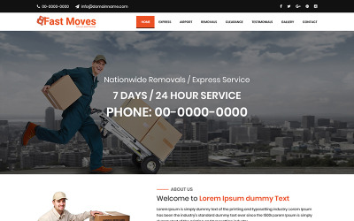 Fast Moves - Movers And Packers PSD Template