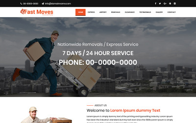 Gyors mozdulatok - Movers és Packers PSD sablon