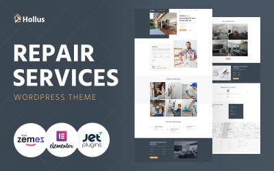 Hollus - Home Repair &amp;amp; Handyman Service WordPress Elementor Theme (Multipurpose)