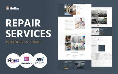 Hollus - Reparatieservices Multifunctioneel modern WordPress Elementor-thema