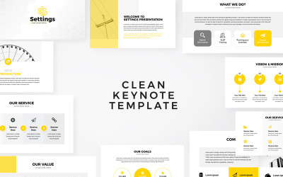 Impostazioni Modern Clean Business - Keynote template