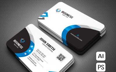 Szablon tożsamości korporacyjnej 4 Color Business Card #82487