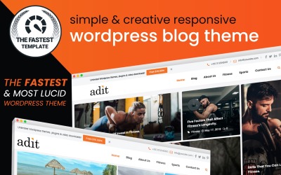 Adit - простая тема WordPress для ведения блога