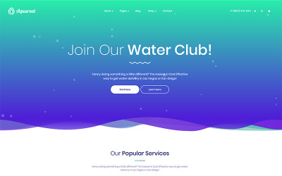 "Aquareal - Bottled Water Delivery" thème WordPress adaptatif #82561