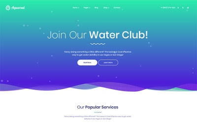 Aquareal - WordPress-thema voor levering van flessenwater