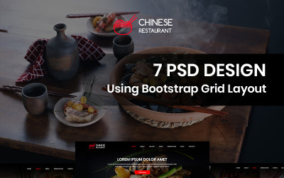 "Chinese Restaurant - Chinese Restaurant PSD Template" - PSD шаблон №82599