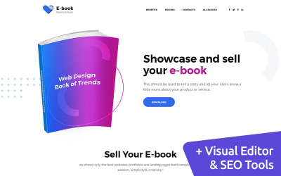 E-book - Electronic Book Landing Page Template