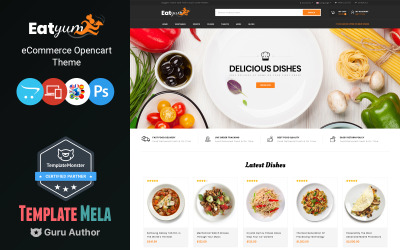 Eatyum - Restaurant Shop OpenCart-sjabloon