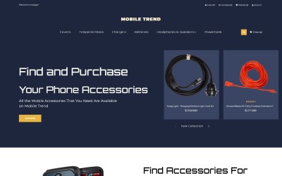 Mobile Trend - Modello OpenCart moderno per negozio di accessori per cellulari