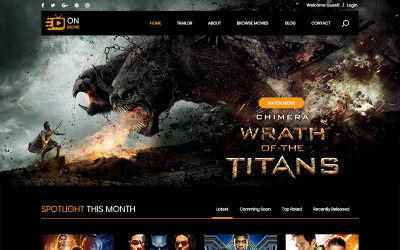 On Movie - Modèle PSD de film en ligne