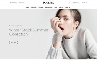 "Poveria - Fashion Store" - адаптивний Shopify шаблон №82543
