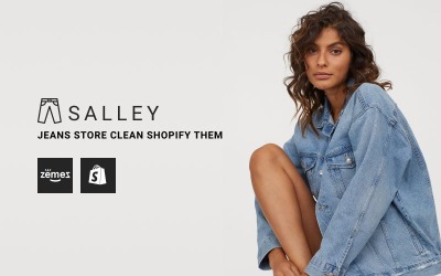 "Salley - Jeans Store Clean" Responsive Shopify Thema №82575