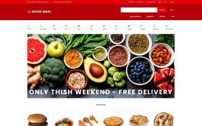 Bra måltid - kreativ OpenCart-mall för flera butiker