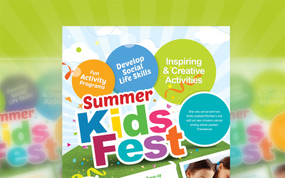 Kids Fest - Kids Summer Camp Flyer - Corporate Identity Template