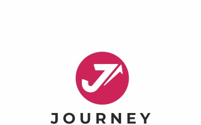 Modello di logo di lettera J di viaggio