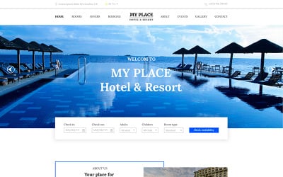 Yerim | Hotel & Resort PSD Şablonu
