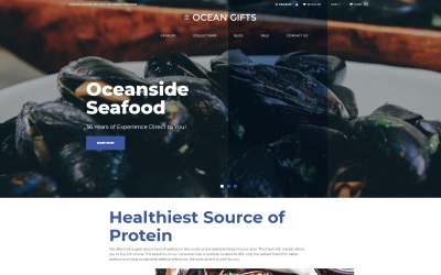 Óceán ajándékok - tengeri étel bolt Shopify téma