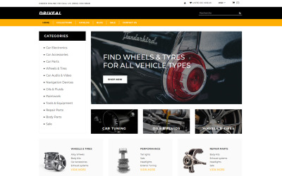 Responsive Driveal - Auto Parts Shop Clean Shopify Theme #82639