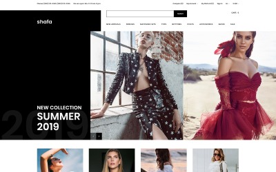 Shafa - Fashion Store Multipage Nowoczesny szablon OpenCart