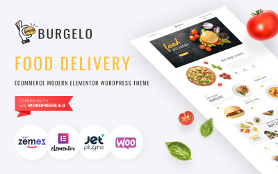Burgelo - Доставка їжі ECommerce Modern Elementor WooCommerce Theme