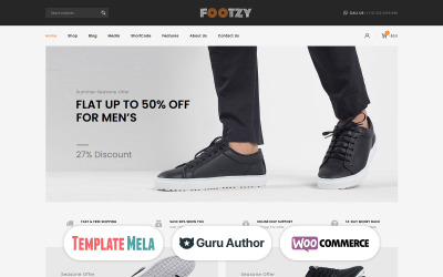 Footzy - Tema WooCommerce da loja de sapatos