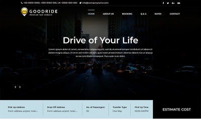 Good Ride - Cab Services PSD Template