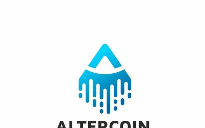 Modelo de logotipo Altercoin A Letter