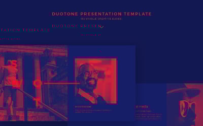 Plantilla de PowerPoint duotono
