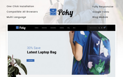 Poky - Travle Bag Store PrestaShop-Thema