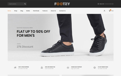 Responsywny motyw WooCommerce Footzy - Shoes Store WooCommerce Theme #82793