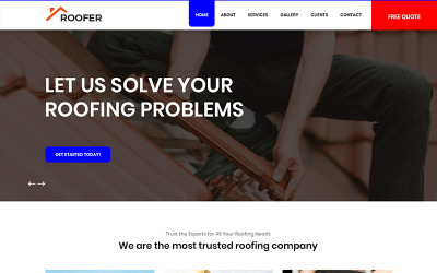 Roofer - Modello PSD per servizi di copertura