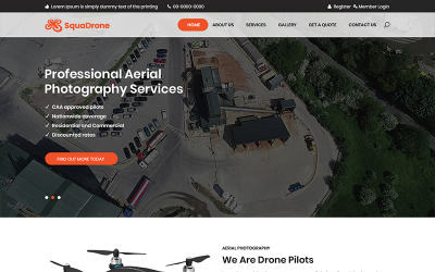 Squadrone - Arial Photography PSD-sjabloon