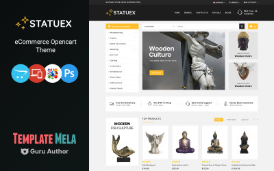 Statuex - modelo de OpenCart da loja da galeria de arte