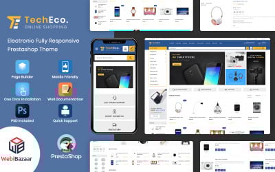 Techeco - Marktplaats Elektronica PrestaShop-sjabloon
