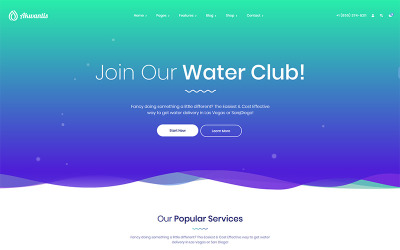 Akwantis - Modèle de site Web de livraison d'eau en bouteille