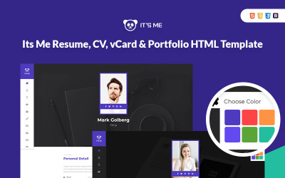 Es ist Me Resume, CV, vCard & Portfolio Landing Page Template