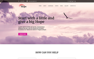 Hope | Charity PSD Template