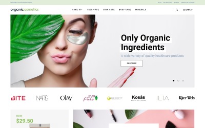 OrganicCosmetics - Clean eCommerce Cosmetics Store Magento Teması