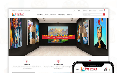 Reszponzív Painter PrestaShop Theme PrestaShop sablon 82847