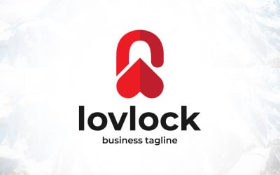 Secure Lock - Valentine Love Logo Design