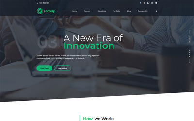 Techup - IoT and AI Tech Startup Tema WordPress №82872