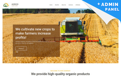 "Agrico - Crop Farm" Responsive Landingspagina Template №82945