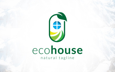 Conception de logo pour l&amp;#39;aménagement paysager et le jardinage de logements écologiques