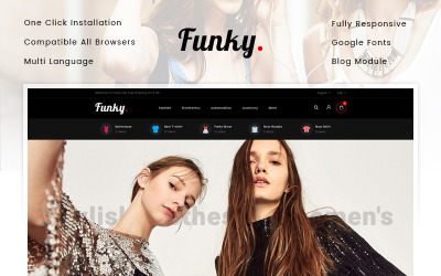 Responsive Funky Apparel Store PrestaShop Theme #82912