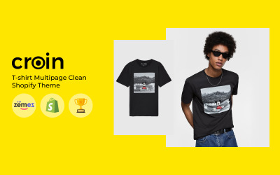 Responsivt Croin - T-shirt Multipage Clean Shopify-tema #82915