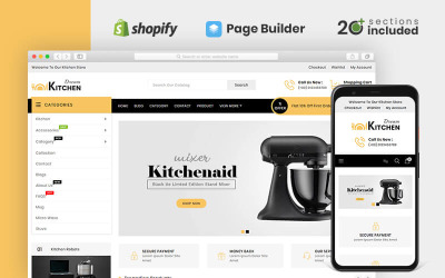Shopify Theme namens "Dream Kitchen Store" #82942