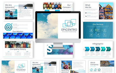 Epicentro PowerPoint sablon