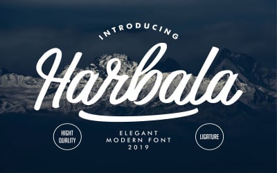 Harbala | Elegant modern kursiv typsnitt